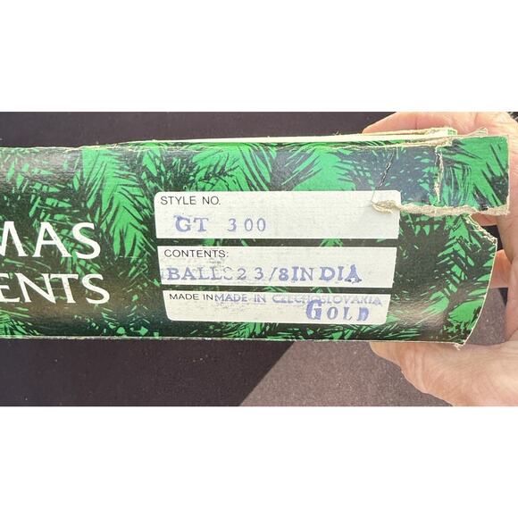 VINTAGE KURT S ADLER CHRISTMAS ORNAMENTS CZECHOSLOVAKIA GOLD AND SILVER -S1 - Picture 10 of 10